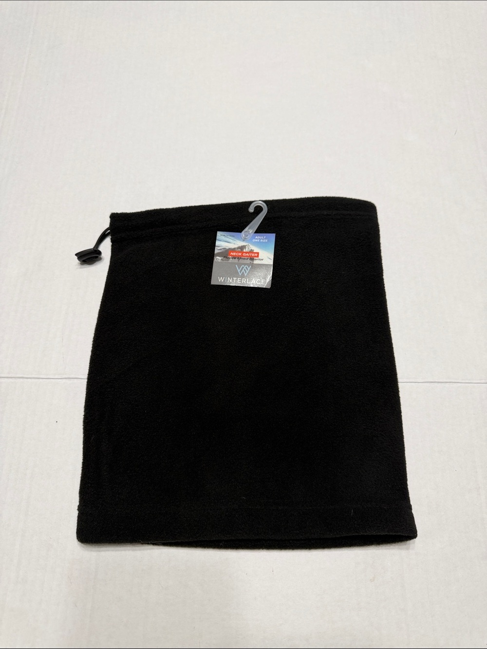 Winterlace Black Fleece Neck Gaiter - Adult One Size